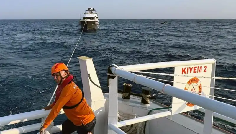 Marmaris Açıklarında Sürüklenen Tekne İnanılmaz Bir Kurtarma Operasyonu ile Kurtarıldı