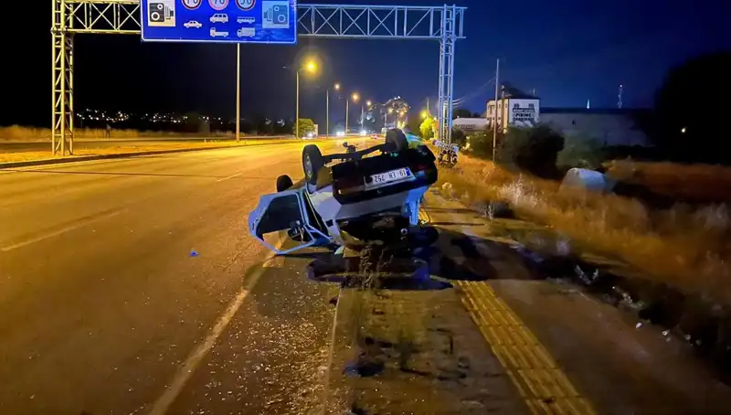 TIR Trafik Kazasında Otomobil Takla Attı: Bir Yaralı!